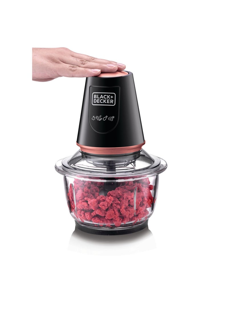 BLACK+DECKER vegetable chopper (glass bowl)  1.2 liters - 400 watts GC430 400 W GC430 / GC430-B5 black - Image 5