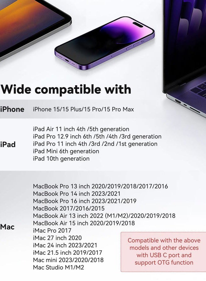 xdgeLoad USB C SD Card Reader for iPhone 15/iPad/MacBook/iMac, xdgeLoad Dual Card Slot Type C Reader Supports SD and Micro SD Memory Card Adapter, Trail Camera Viewer Plug and Play - 2 Port - Image 4
