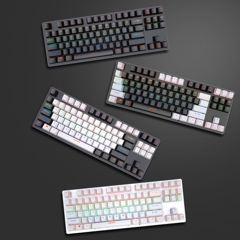 Crack K550 Mechanical Keyboard Green Shaft Plug Office E-Sports Punk Computer Games Russian Wired Keyboard - Image 3