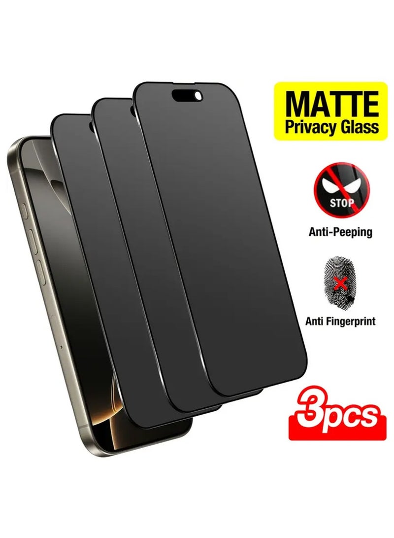 X-level 3 Pack iPhone 16 Pro Max Screen Protector,Matte Privacy Tempered Glass for iPhone 16 Pro Max Anti-glare Anti-spy Screen Protector Film 6.9 inch - Image 1