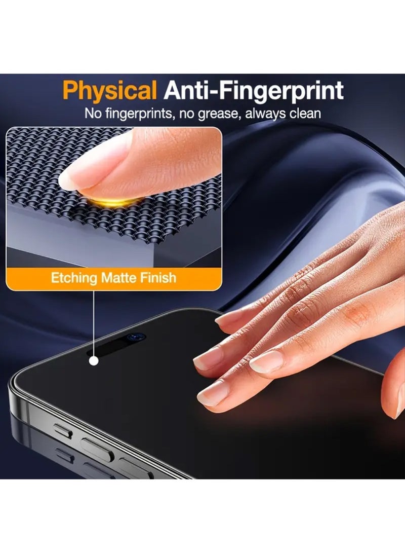 X-level 3 Pack iPhone 16 Pro Max Screen Protector,Matte Privacy Tempered Glass for iPhone 16 Pro Max Anti-glare Anti-spy Screen Protector Film 6.9 inch - Image 5