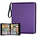 GERMUN 9 Pocket Card Binder Premium Zip Trading Card Binder 720 Double Sided Pocket PU Card Collection Binder Collector Card Album Card Folder for MTG TCG Sports Cards Game Cards purple - Image 3