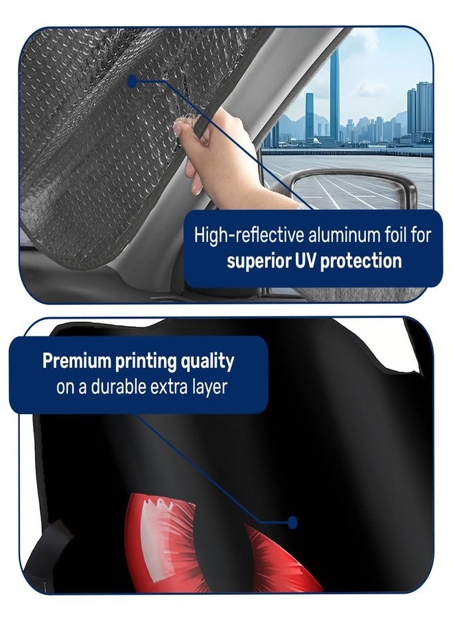 GENANY Evil Eyes Windshield Sun Shade for Car SUV Truck (55x30 inches), Car Sun Shade Windshield, Car Shades for Front Windows, Sunshade for Car Windshield, Car Windshield Sun Shade - Image 4