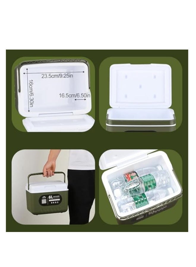 Hard Coolers, High-Capacity Ice Chest, Insulated Portable Cooler, 5.4 QT Compact Ice Coolers, Ice Chest Cooler with Three-Layer Structure, Heavy Duty Ice Box Personal Use for Outdoor Camping  - Image 4