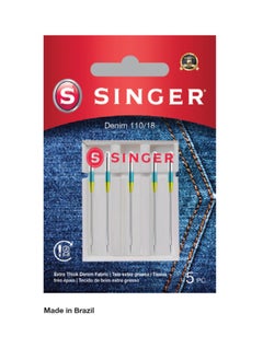 SINGER SINGER DENIM NEEDLES SIZE 100/16 (PACK OF 5 NEEDLE) BRAZIL 