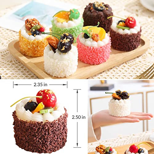 Joeabor 6 Pack Fake Cupcakes, Artificial Cupcakes for Display, Faux Cake Décor, Realistic Fake Artificial Food for Display, Fake Desserts Pastries for Decoration - Image 4