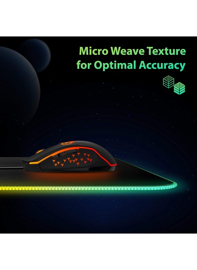 ZEBRONICS - Zebronics Zeb-Blaze XL RGB Gaming Mouse Pad with Micro Weave Texture, 13 RGB Modes, Anti Slip Rubber Base (800x300mm) - Image 1