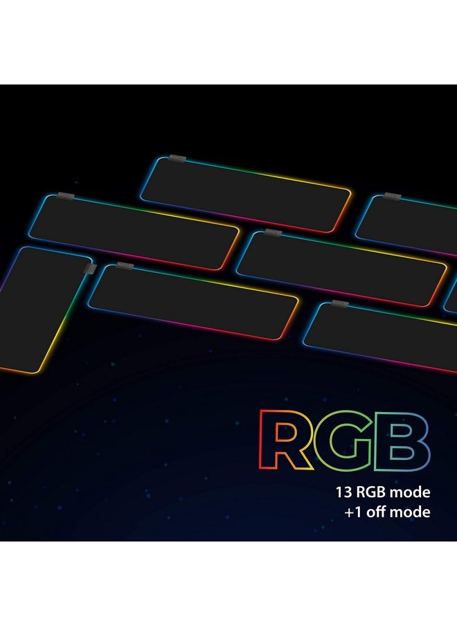 ZEBRONICS - Zebronics Zeb-Blaze XL RGB Gaming Mouse Pad with Micro Weave Texture, 13 RGB Modes, Anti Slip Rubber Base (800x300mm) - Image 1