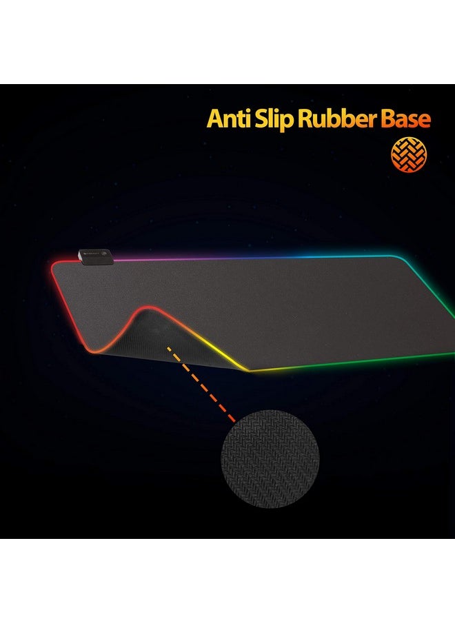 ZEBRONICS - Zebronics Zeb-Blaze XL RGB Gaming Mouse Pad with Micro Weave Texture, 13 RGB Modes, Anti Slip Rubber Base (800x300mm) - Image 1