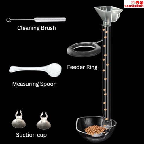 SANSEFERO Premier Plants Aquarium Feeding Dish Set for Fish Shrimp Fish Tank Feeding Tube for Aquarium Combo (LY-615 S) - Image 2