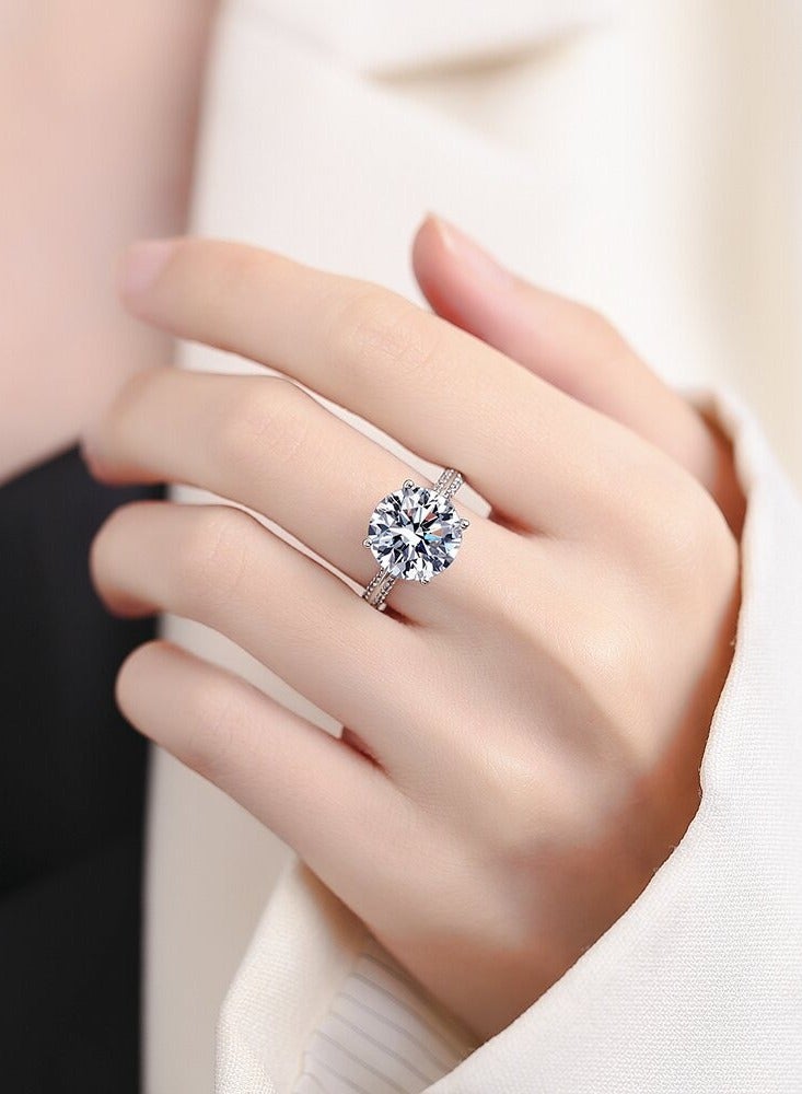 سنسيب مجموعة خواتم زركونيا مكعبة قابلة للتعديل للنساء - مظهر مصمم ملكي مع صندوق هدايا فاخر - Image 5