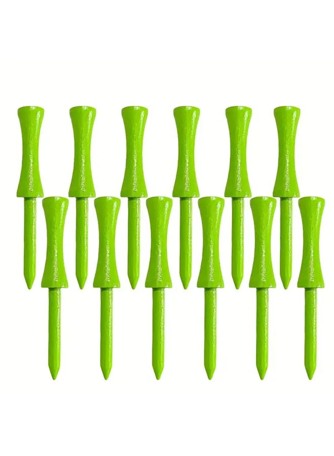 20pcs Bamboo Golf Tees Double Layer Design Durable Portable Stable Base Stylish Green Outdoor Golf Accessories Ideal For Golfers - Image 4