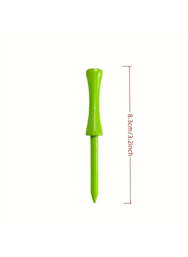 20pcs Bamboo Golf Tees Double Layer Design Durable Portable Stable Base Stylish Green Outdoor Golf Accessories Ideal For Golfers - Image 3