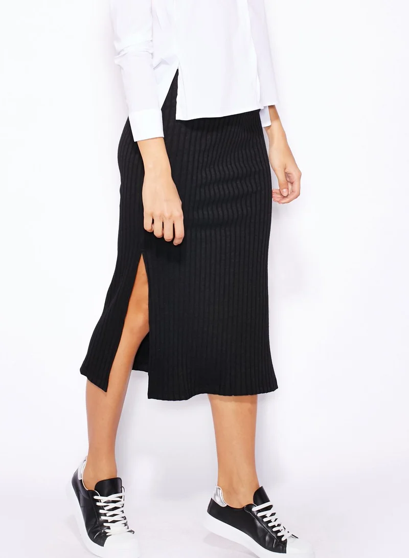 TOPSHOP Ribbed Tube Skirt