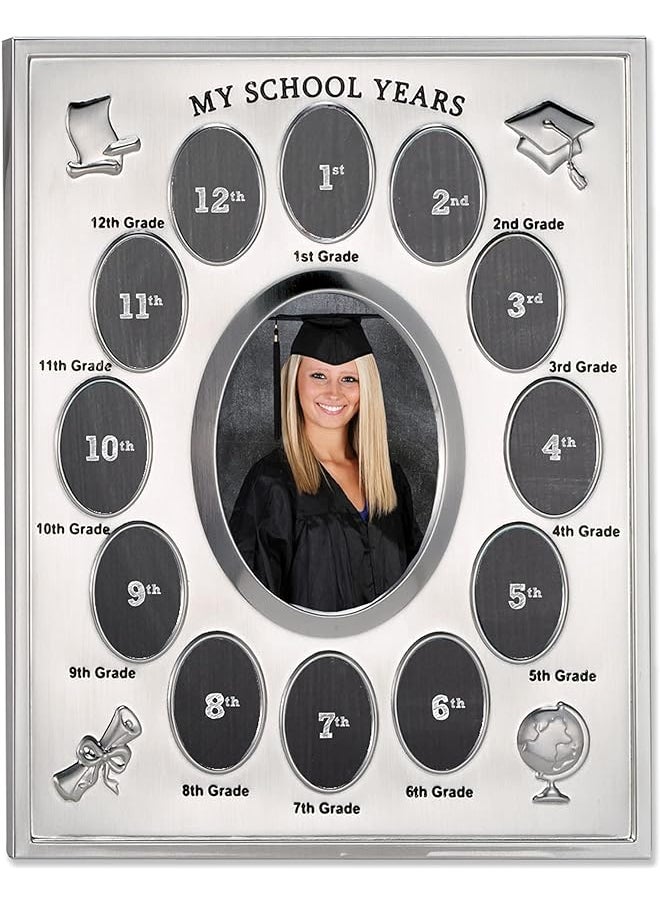 Lawrence Frames Frames My School Years Silver Plated 8x10 Multi Picture Frame  - Image 1
