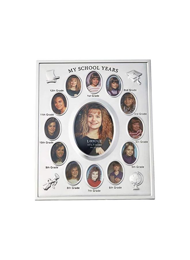 Lawrence Frames Frames My School Years Silver Plated 8x10 Multi Picture Frame  - Image 2