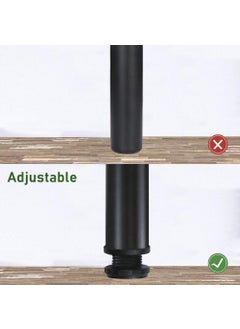 QLLY QLLY 12 inch Adjustable Metal Table Legs Coffee Table Leg End Table Leg Furniture Leg Set Set of 4 Black  - Image 4