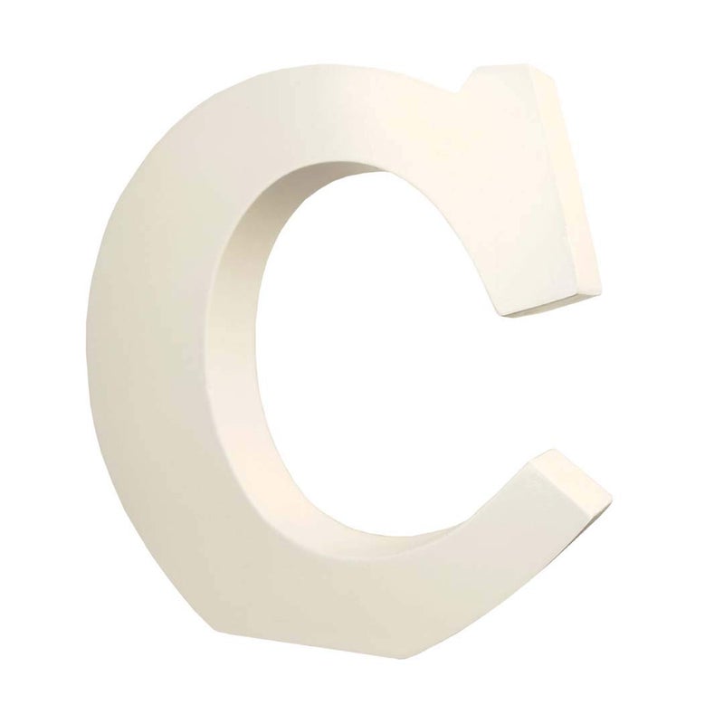 AKDAMA Wooden C Letter- English Upper Case Alphabets Cutouts for Art and Craft Work (C_White_15x2.5 cm) - Image 4