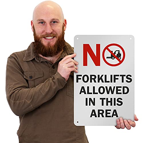 SmartSign "No Forklifts Allowed In This Area" Sign | 12" x 18" Aluminum - Image 2
