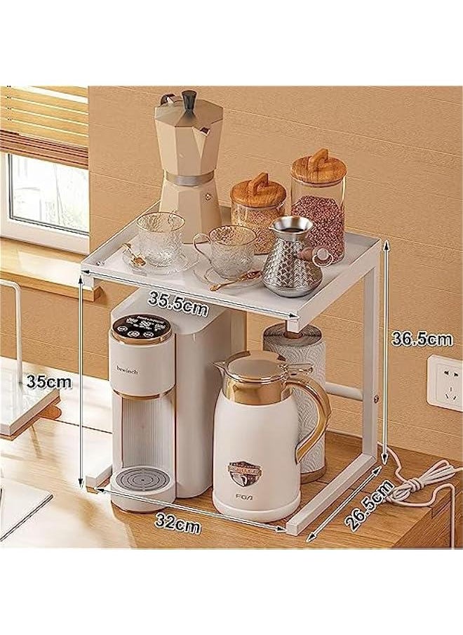Beauenty - Coffee Maker Rack, Spice Rack, Kitchen Appliance Storage, Kitchen Rack, Kitchen Gadgets and Kitchen Organization, Rack for Rice Cooker, Air Fryer, Stand Mixer, and Blender, with Enough Height - Image 1