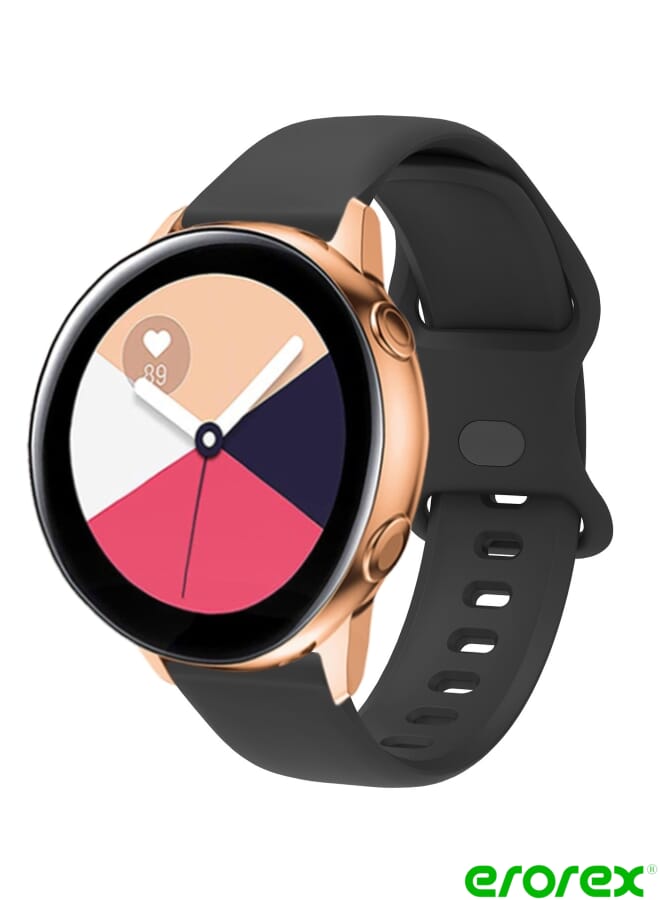 erorex Huawei Watch 3 / Watch 3 Pro Internal Reverse Buckle Silicone Watch Band, Size:22mm(Black) - Image 1