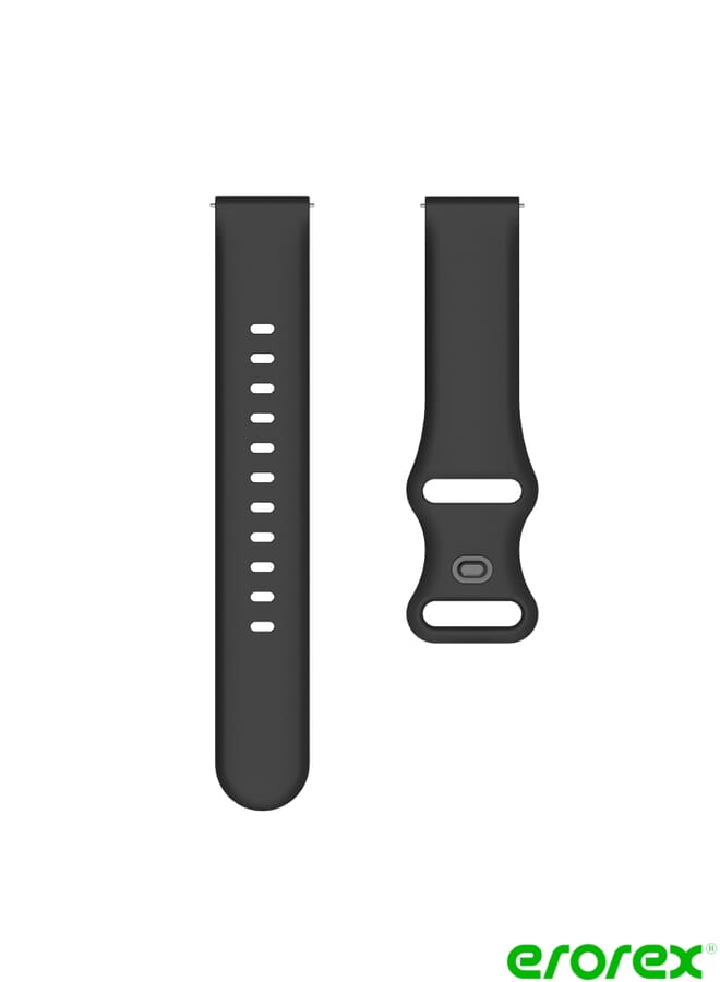 erorex Huawei Watch 3 / Watch 3 Pro Internal Reverse Buckle Silicone Watch Band, Size:22mm(Black) - Image 4