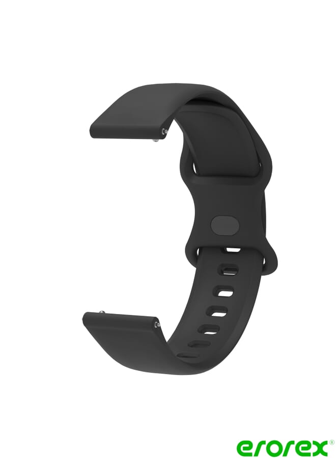erorex Huawei Watch 3 / Watch 3 Pro Internal Reverse Buckle Silicone Watch Band, Size:22mm(Black) - Image 3