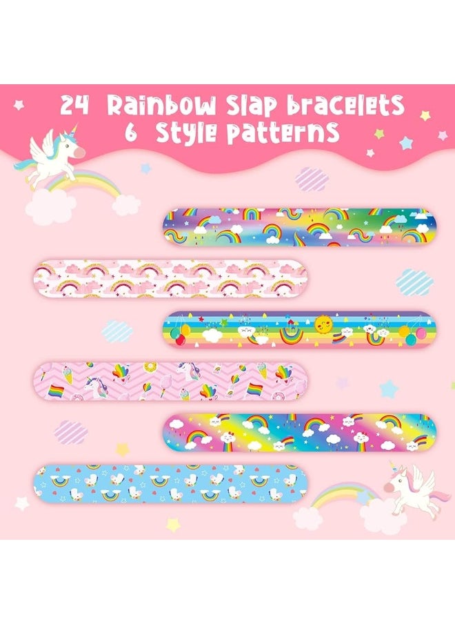 Junkin 24 Pcs Rainbow Party Favor Rainbow Slap Bracelets for Kids Wristbands Bracelets Cloud Party Favor Unicorn Rainbow Party Decoration Girl Boy Kid Baby Shower Party Supplies Magical Party Lovely - pzsku/ZA5458687E6257488C46EZ/45/_/1729417115/88f246e0-12cc-407f-bda4-9010d7b5fcb2