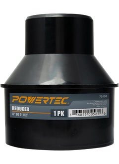 POWERTEC 70136 4 Inch Hose To 2 1 2 Inch Hose Cone Reducer Dust Collection Fittings For Dust Collection Hose Dryer Vent Hose And Shop Vacuum Hose Connection 1 Pack  - Image 1