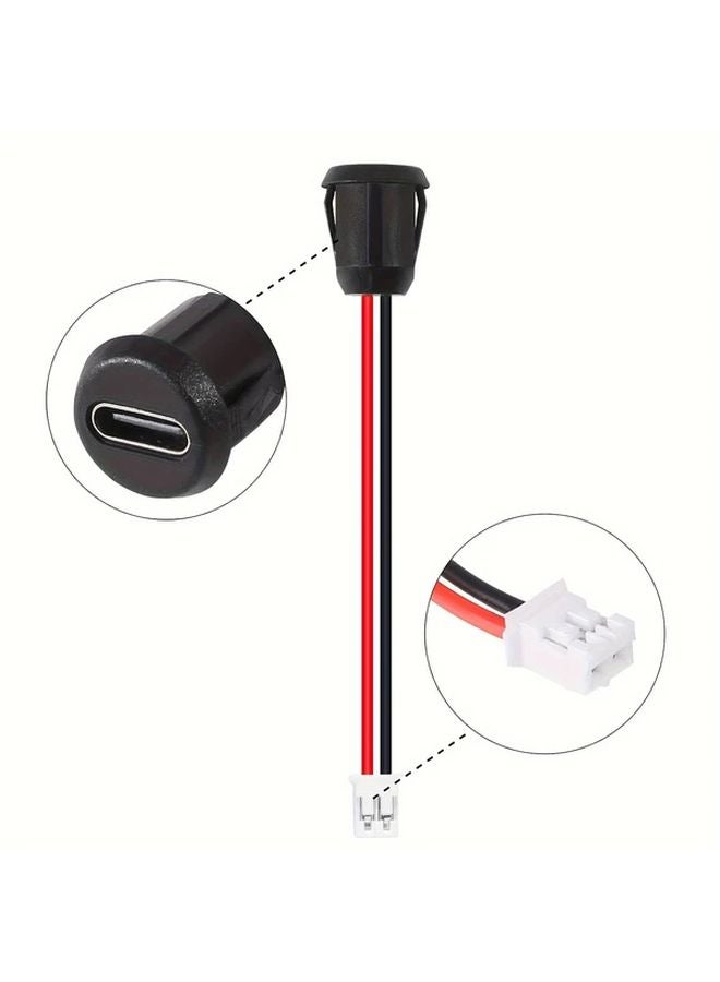 15 Pack Black USB C Female Connector Blocks 2 Pin Direct Press Fit 3A High Current - Image 4