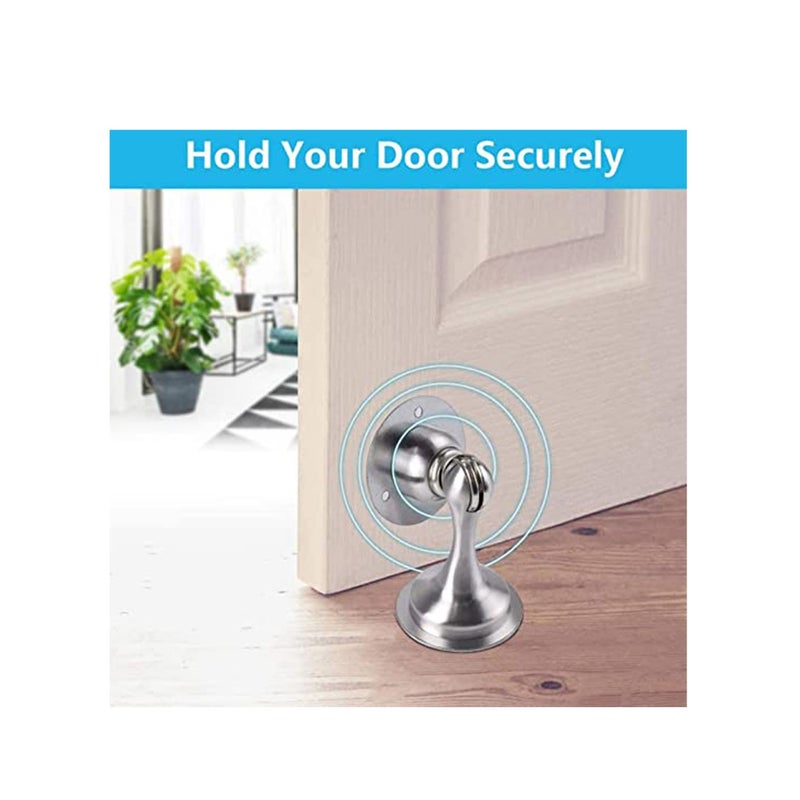 Zikra Door Stopper Magnetic Door Stop Stainless Steel Magnetic Door Holder with 3M Double Sided Adhesive Tape for No Drilling Screws for Stronger Mount Door 2 Pack - Image 2