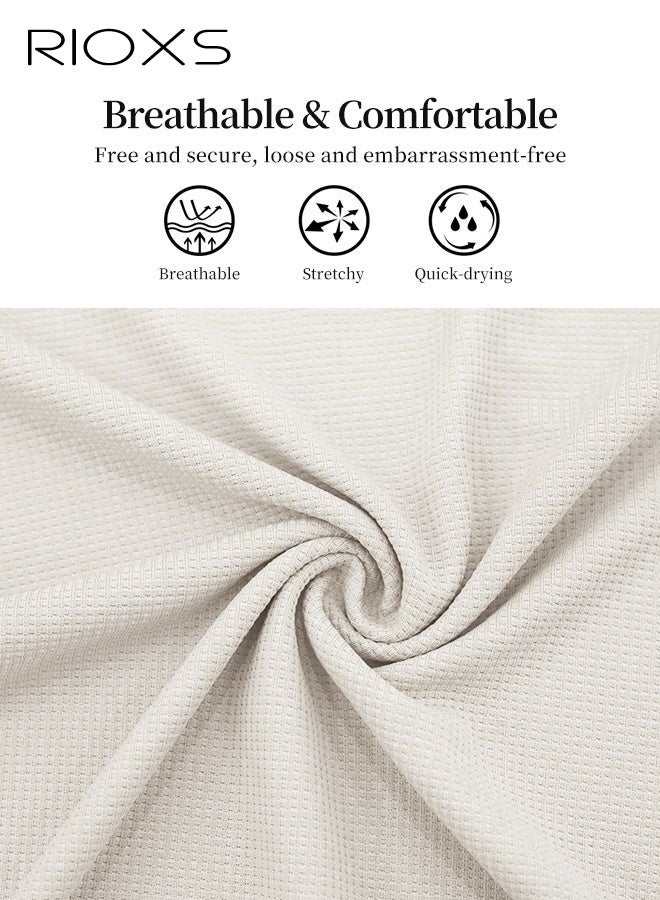 RIOXS Men's Outfits Set, 2 Piece Casual Tracksuit, 1/4 Metal Zipper Polo Shirt And Shorts, Knit Short Sleeve T Shirt And Drawstring Shorts with Side Pockets, Fashion Set for Work or Daily Wear, Golf Course Outfits, Khaki Leisure Clothings for Men - Image 5