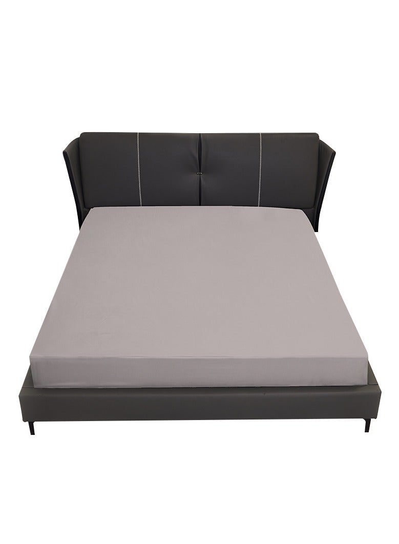 Premium 100% Waterproof Mattress Protector - Pad Cover Breathable, and Hypoallergenic Ultra Soft Fitted Bed Protector, Gray, King Size (180x200 +30cm) - Image 2