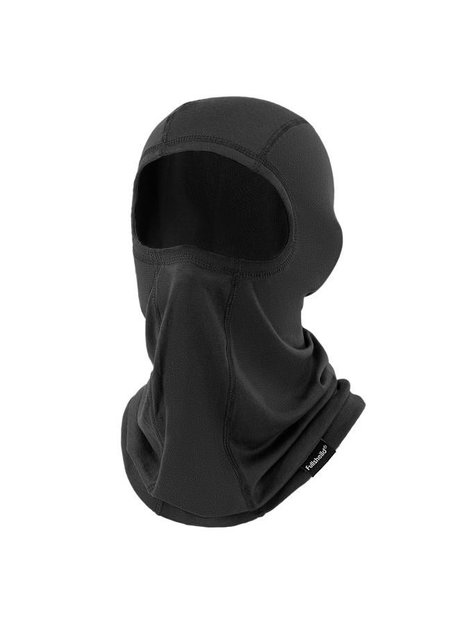 Fullsheild Merino Wool Balaclava Winter Ski Mask Face Mask Cold Weather Gear, Black, One size - Image 1