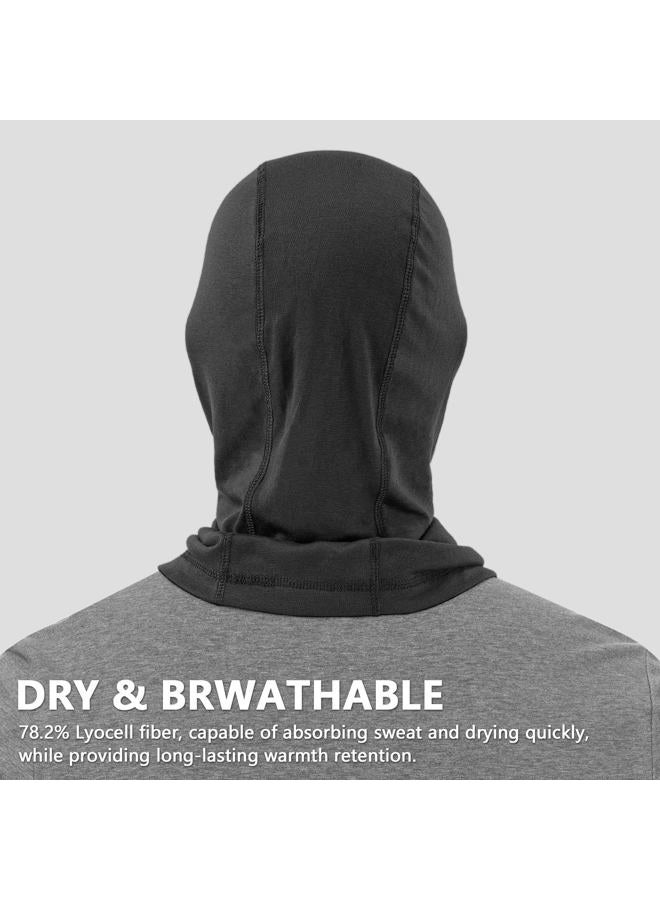 Fullsheild Merino Wool Balaclava Winter Ski Mask Face Mask Cold Weather Gear, Black, One size - Image 4