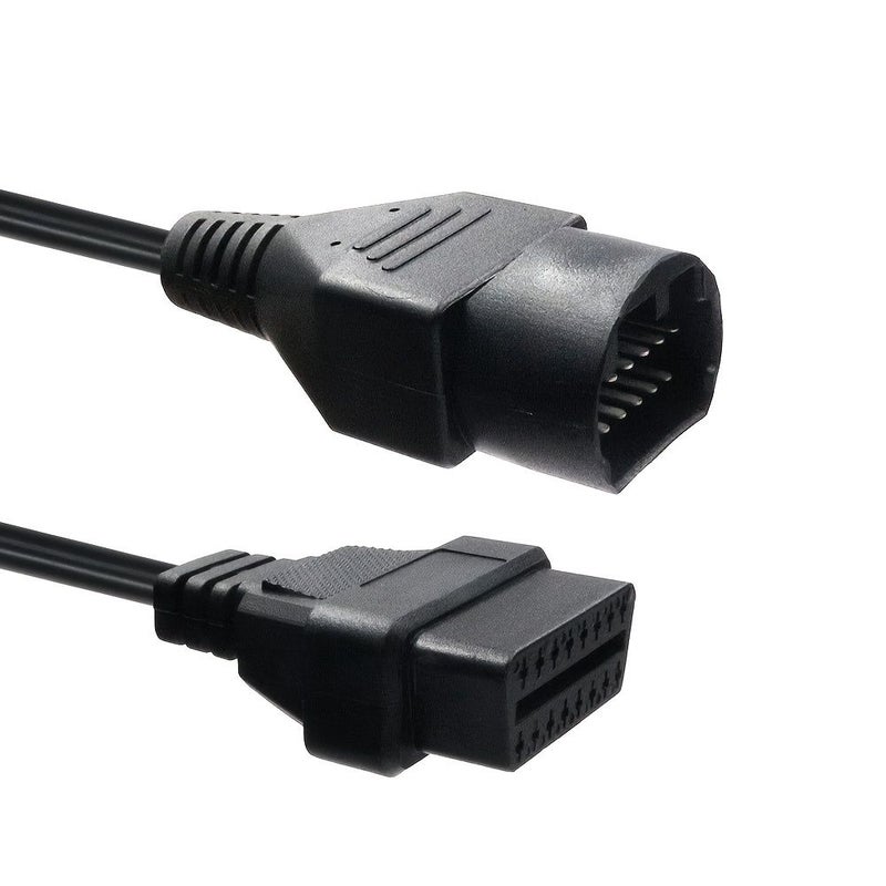 Black OBD1 to OBD2 Adapter Cable 17 Pin to 16 Pin Connector - Image 4