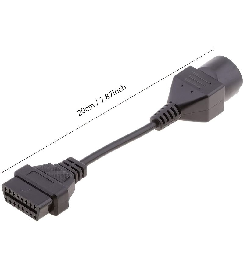 Black OBD1 to OBD2 Adapter Cable 17 Pin to 16 Pin Connector - Image 2