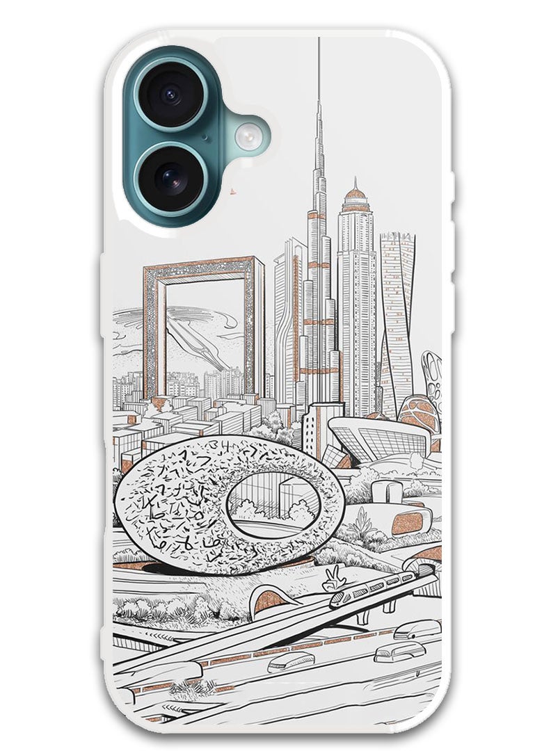 Theodor Protective Case Cover For APPLE IPHONE 16 I'm original (White Bumper) - Image 1