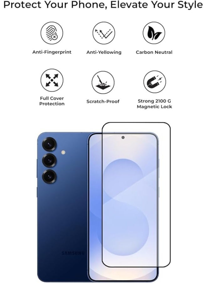 جلاسولوجي Screen Protector for Samsung Galaxy S25 5G – HD Clarity, 9H Hardness, Fingerprint ID Compatible - Image 4