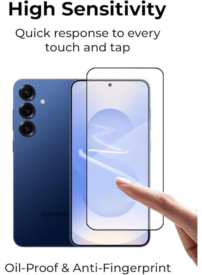 جلاسولوجي Screen Protector for Samsung Galaxy S25 5G – HD Clarity, 9H Hardness, Fingerprint ID Compatible - Image 5