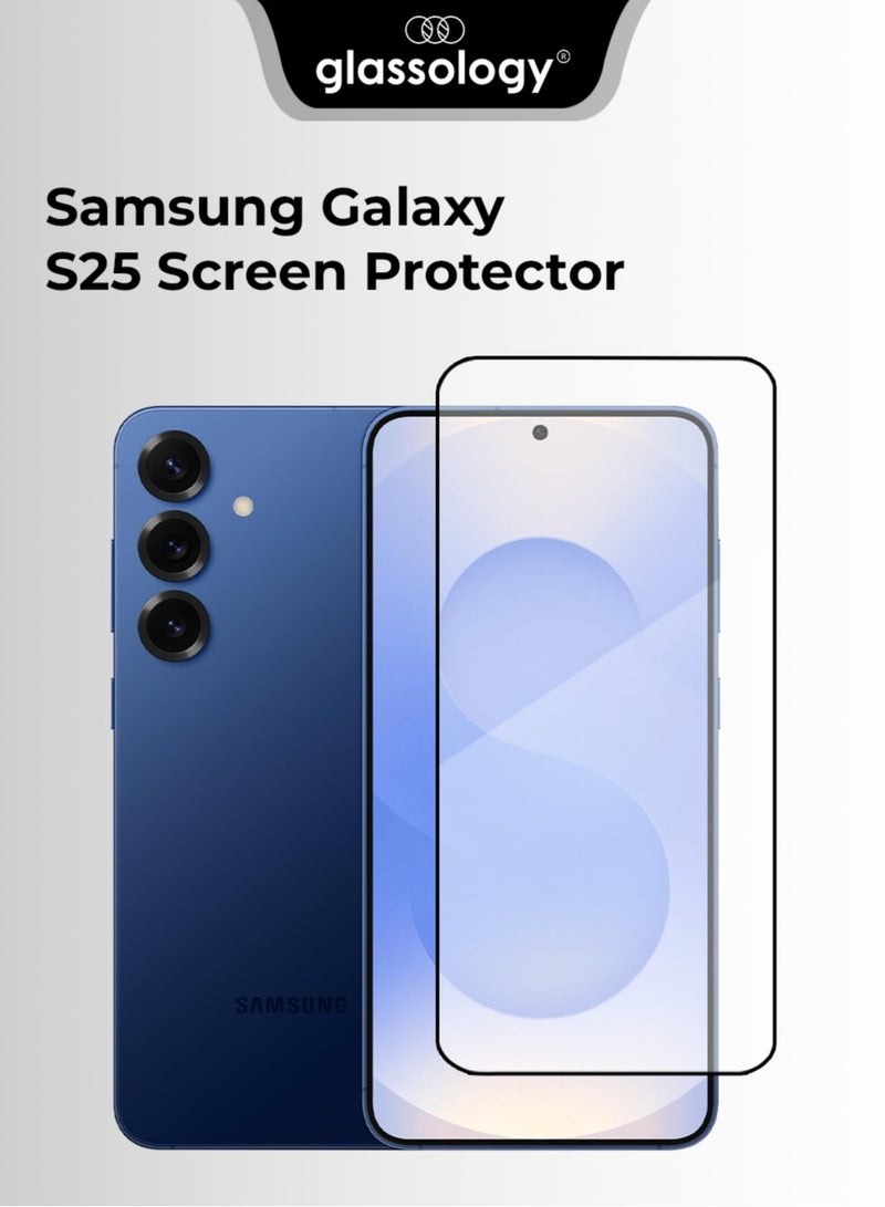 جلاسولوجي Screen Protector for Samsung Galaxy S25 5G – HD Clarity, 9H Hardness, Fingerprint ID Compatible - Image 1