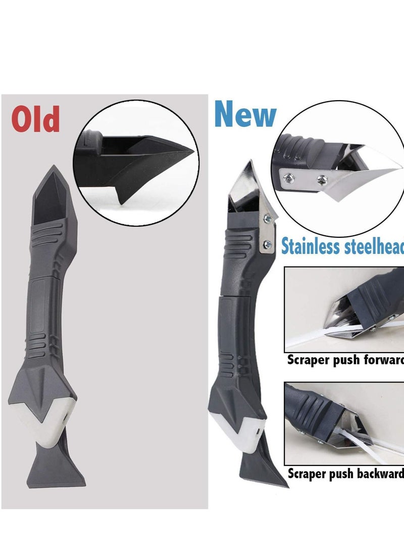 Y&D Caulking Tool Kit, Seam Glass Glue Spike 13 Pieces Set Corner Scraper Nozzle Applicator Finishing for Kitchen, Bathroom, Window Sink Joints - Image 3