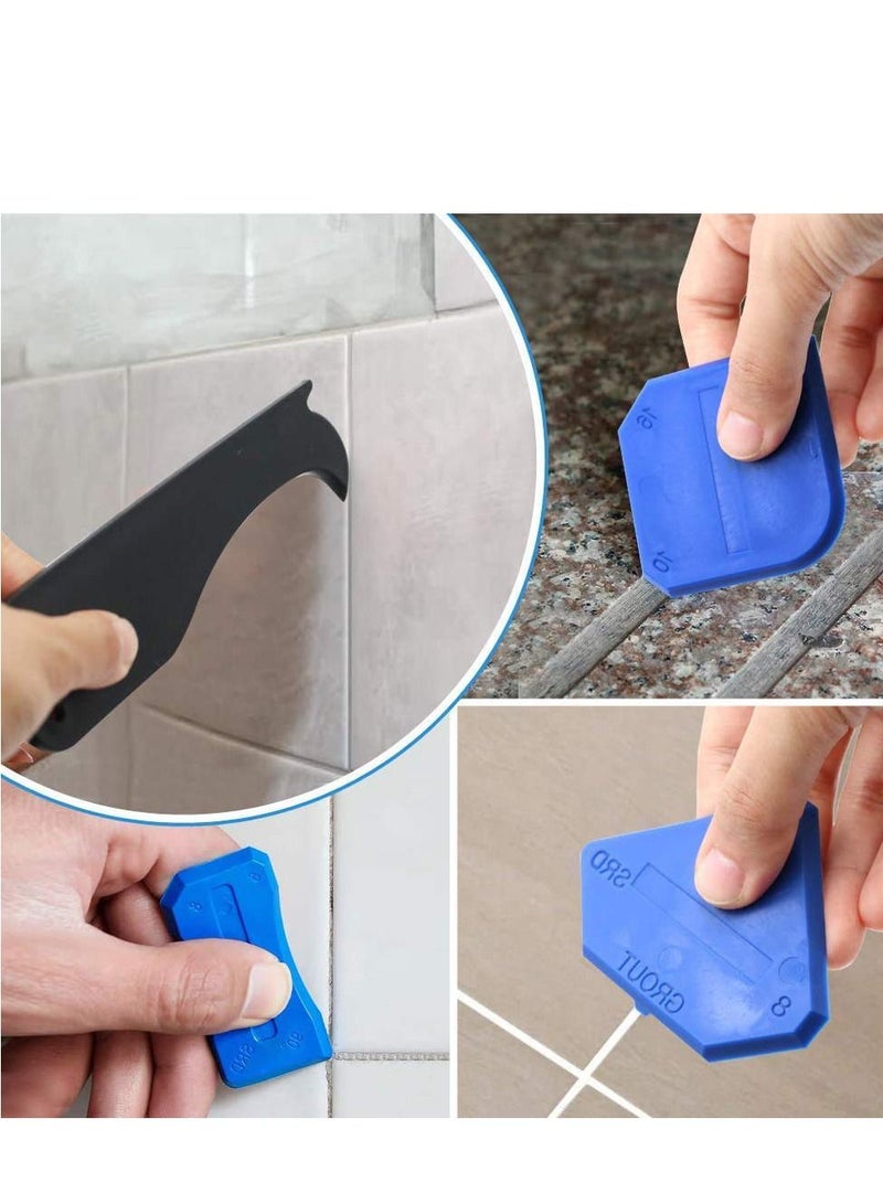 Y&D Caulking Tool Kit, Seam Glass Glue Spike 13 Pieces Set Corner Scraper Nozzle Applicator Finishing for Kitchen, Bathroom, Window Sink Joints - Image 2