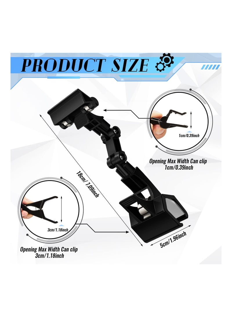 SYOSI Flexible Documents Holder, Foldable Adjustable Copy Holder Clip Paper Holder for Computer Monitor Handy Artist Supplies Holder Canvas Clamp for Business, Store, Supermarket, Office, Black(Pack of 4 ) - Image 4