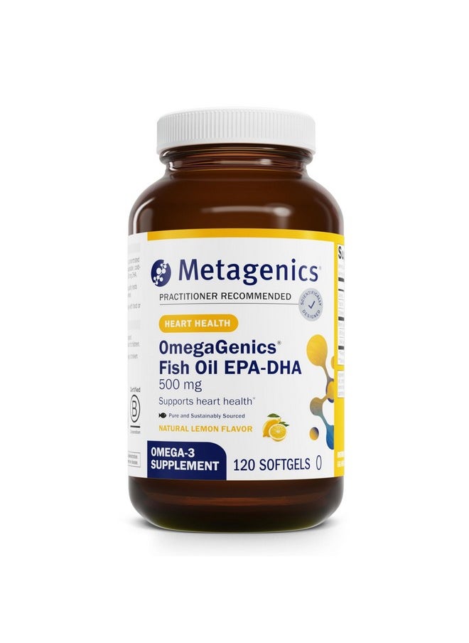 Metagenics Metagenics OmegaGenics EPA-DHA 500 - Supports Cardiovascular Health* - Fish Oil EPA DHA - Purity & Quality Tested - Non-GMO & Gluten-Free - 120 Count  - Image 1