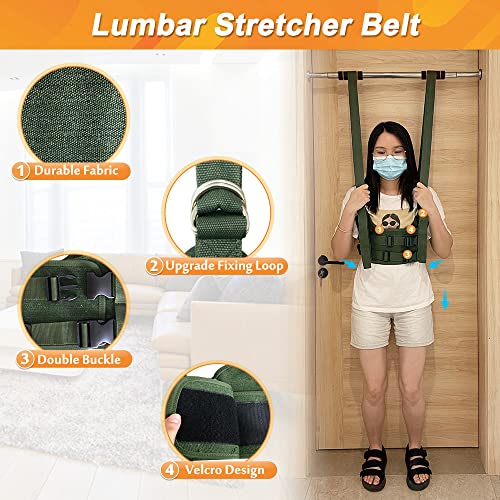Mybow Back Stretcher for Lower Back Pain Relief Stretching Device Back Alignment Lumbar Support Spinal Decompression Belt Thoracic Back Hanging Stretcher Orthopedic Back Cracking Device (Medium) - Image 2