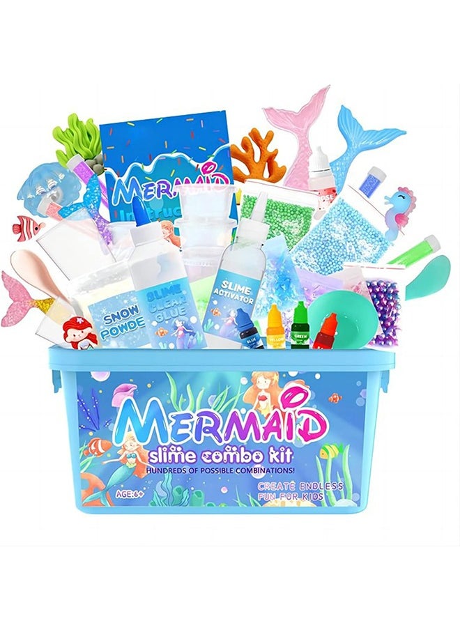 Beauenty DIY Slime Kit for Kids-Non-Sticky,Soft & Scented to Make Cloud Slime, Foam Slime, Butter Slime, Mermaid Slime & Candy Slime with Charms – Stress Relief Party Favors & Great Gift Idea  - Image 1