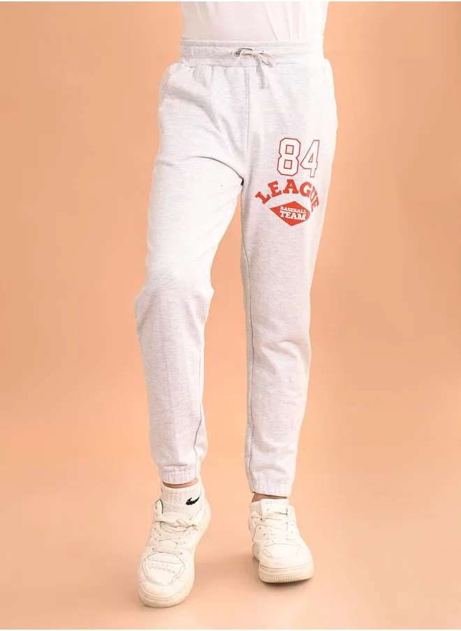 ليلك Varsity Print Ankle Length Joggers