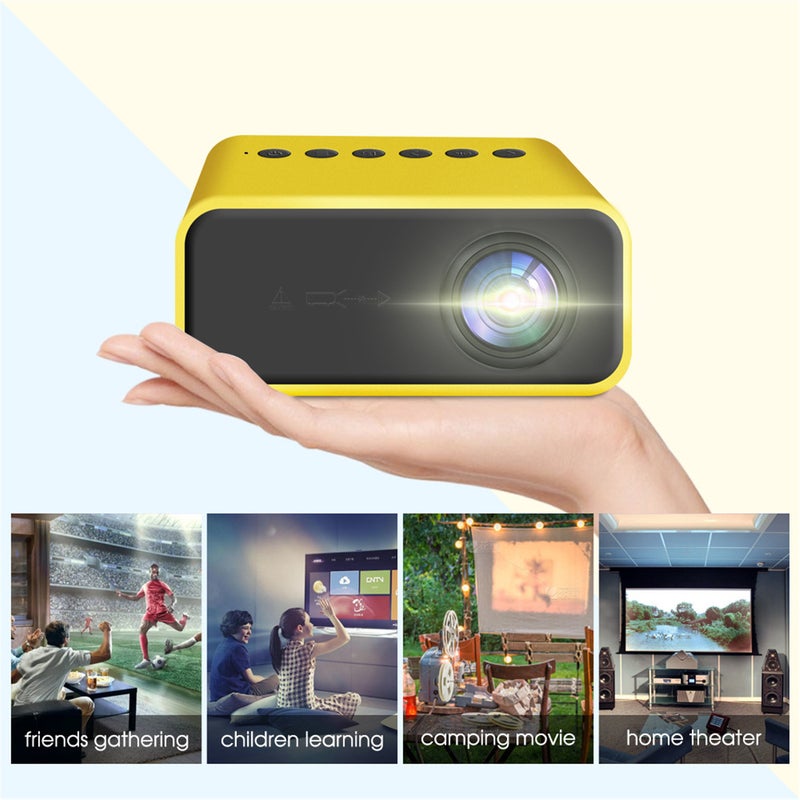 YT500 324x240P Mini Projector Home Portable Projector Mini Smart Projector Support Wireless Mobile Phone Same Screen Wired Mobile Phone Same Screen - Image 3