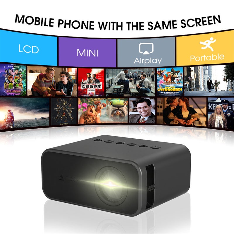 YT500 324x240P Mini Projector Home Portable Projector Mini Smart Projector Support Wireless Mobile Phone Same Screen Wired Mobile Phone Same Screen - Image 4